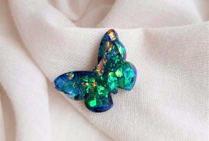 Brosa fluture, bijuterii in forma de fluture, fluture verde